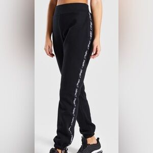 Gymshark Black Joggers with Logo Detail